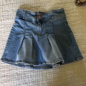 Abercrombie Kids Blue Denim Pleated Skirt